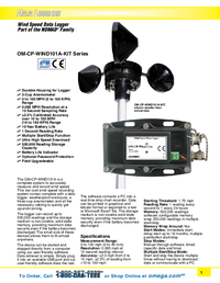 Thumbnail of document Data Sheet - OM-CP-WIND101A-KIT Wind Speed Data Logger